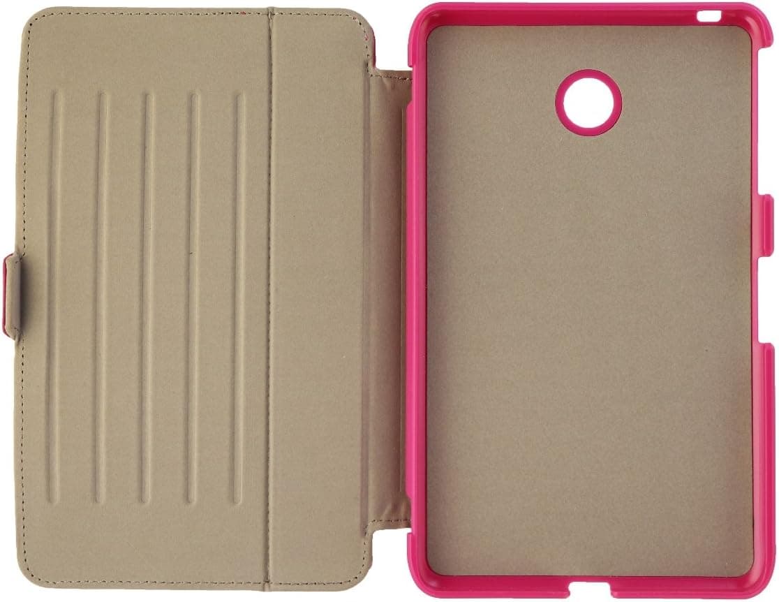 Verizon OEM Folio Case, Stylus Pen and Screen Protector Bundle for Ellipsis 8 (Pink)