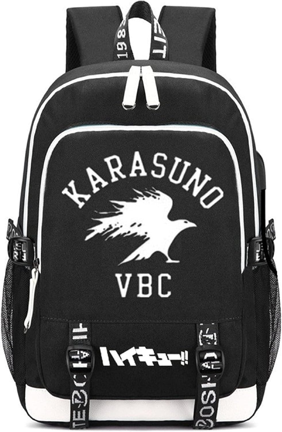 Anime Cosplay Luminous Backpack Daypack Bookbag Laptop School Bag with USB Charging Port