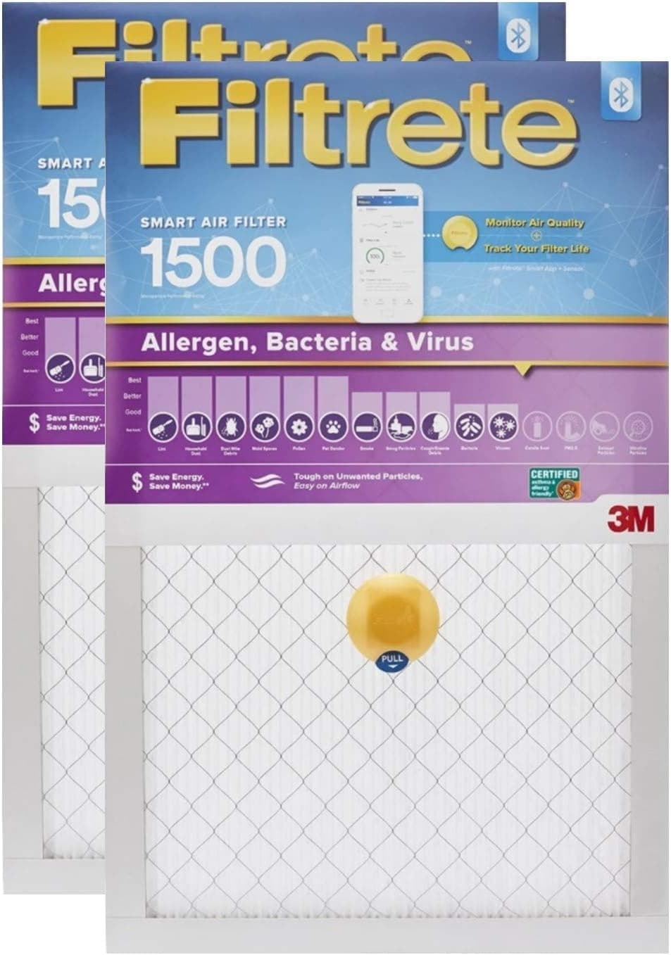 Filtrete 21x21x1, Smart Replenishable AC Furnace Air Filter, MPR 15002-Pack