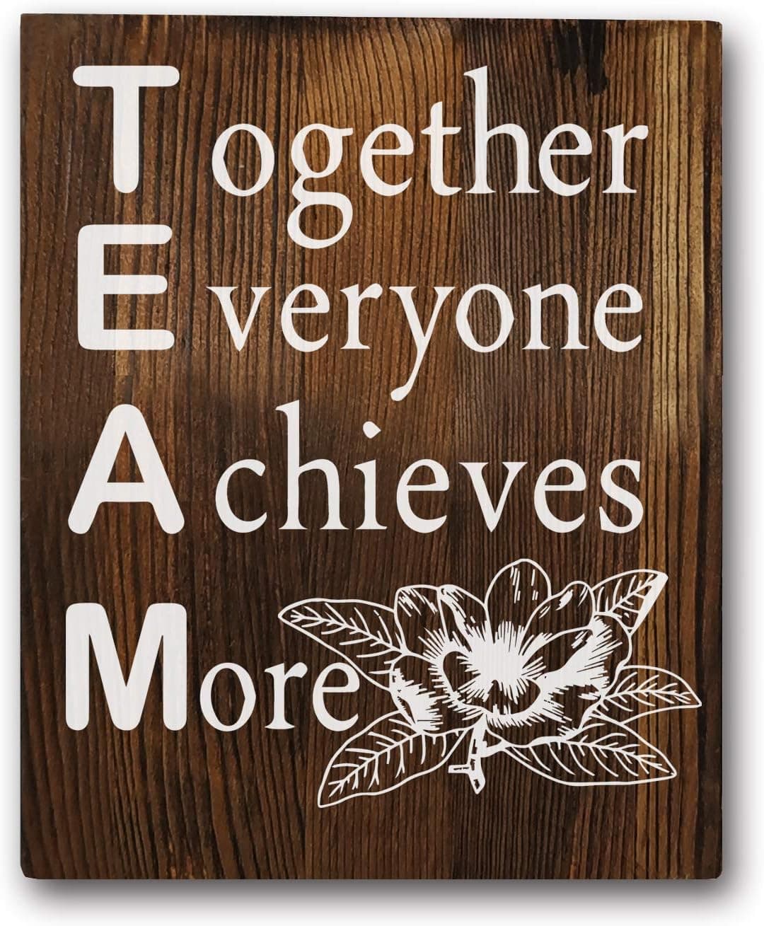 Classroom Wall Decor Office Team Inspirational Motivational Quotes Wood Wall Art Rustic Farmhouse Décor, Together Everyone Achieves More