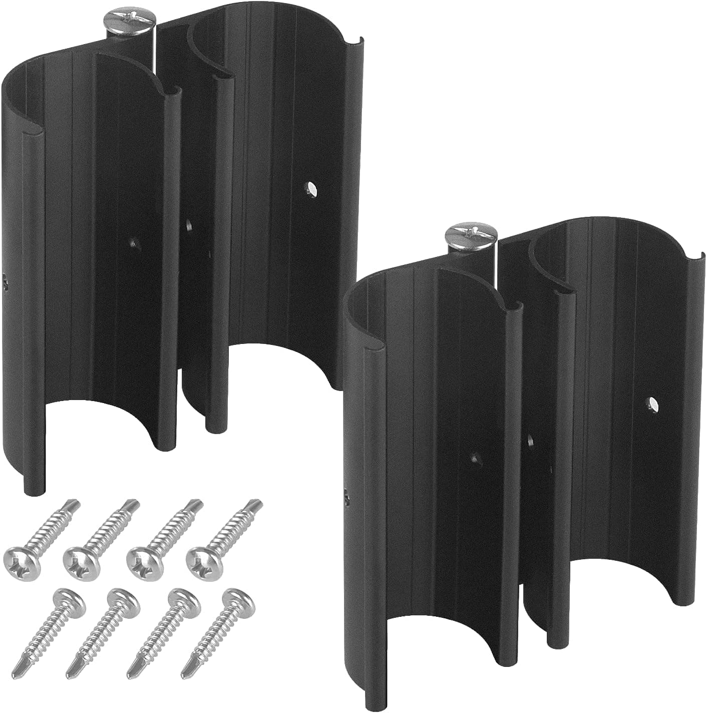 HOTYELL Aluminum Snap-on Hinges for PVC Door Vents, Gates or Cold Frames - 2Pcs, 8 Stainless Steel Screws Included (3/4'')