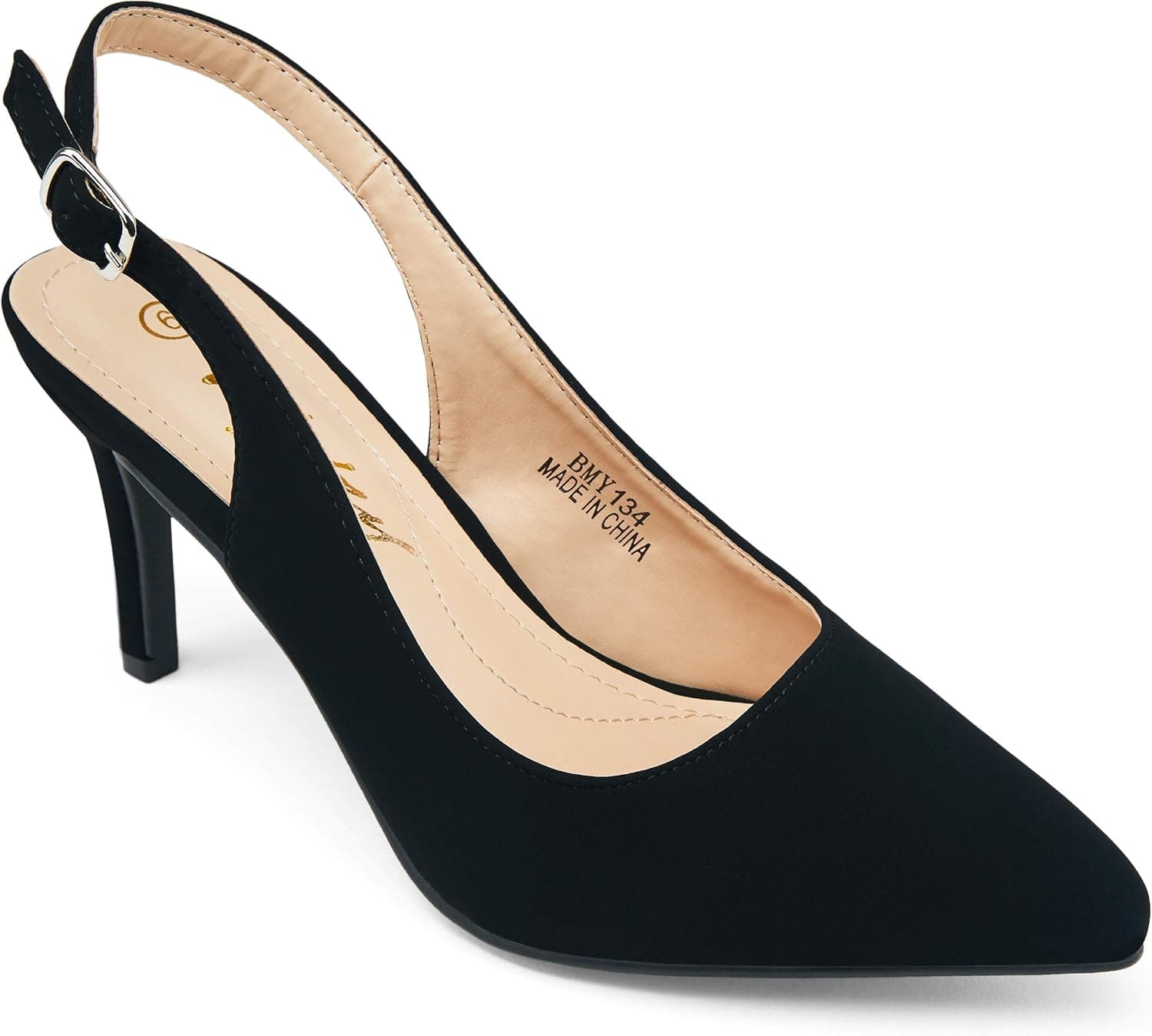 Vostey Women Low Heel Dress Shoes Kitten Heel Slingback Pumps