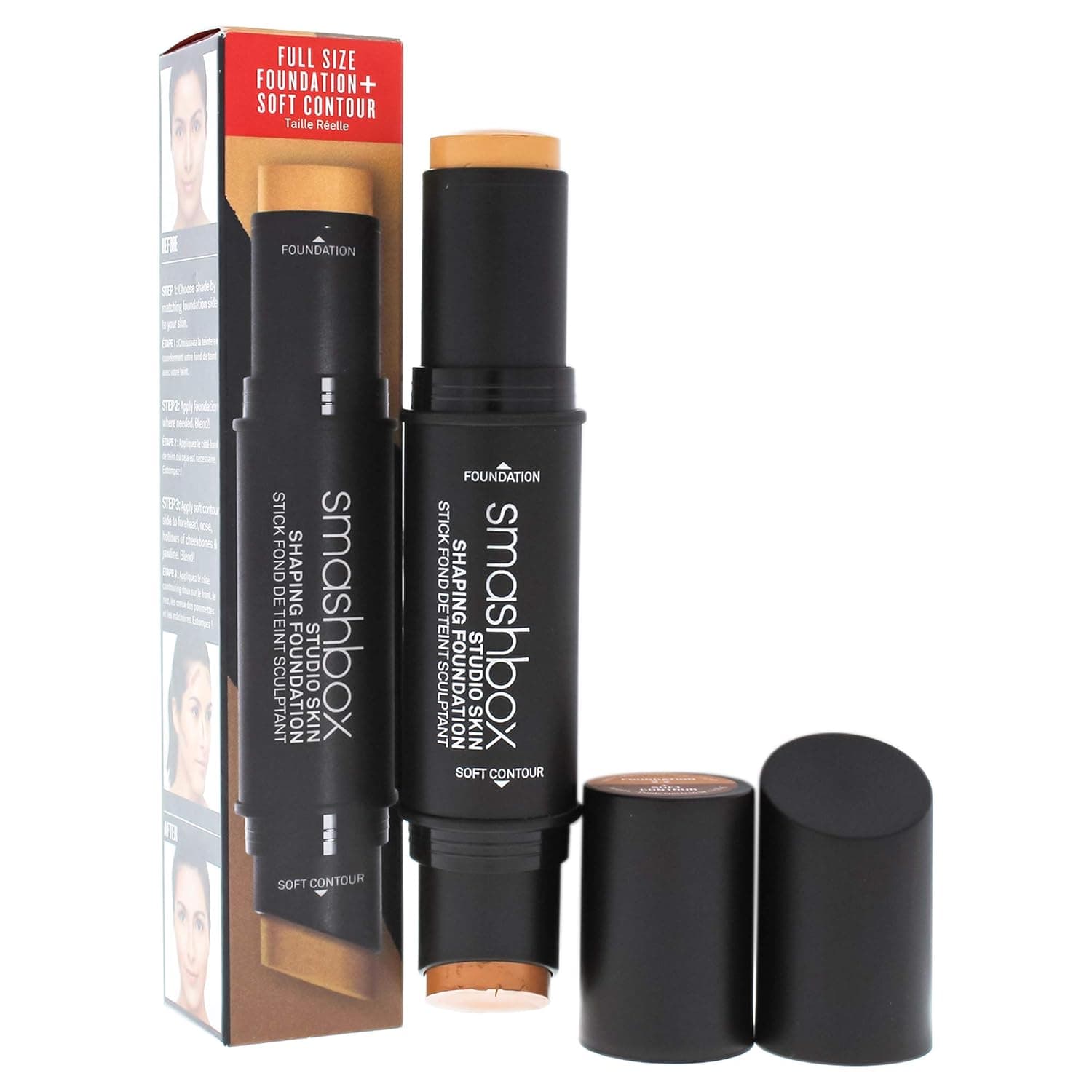 Smashbox Studio Skin Shaping Foundation Stick - 2-2 Light Warm Beige Plus Soft Contour By Smashbox for Women - 2 Pc 0.26oz Foundation, 0.14oz Soft Contour, 2 Count