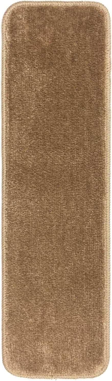 Comfy Collection Stair Tread Treads Indoor Skid Slip Resistant Carpet Stair Tread Treads Machine Washable 8 ½ inch x 30 inch (1 Piece, Beige)