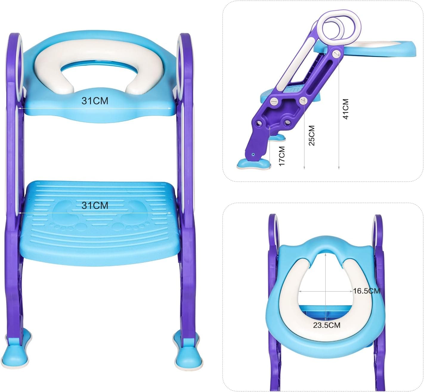 Potty Ladder Traning seat with Sturdy Non-Slip Ladder Step Potty Ladder for Toddlers …