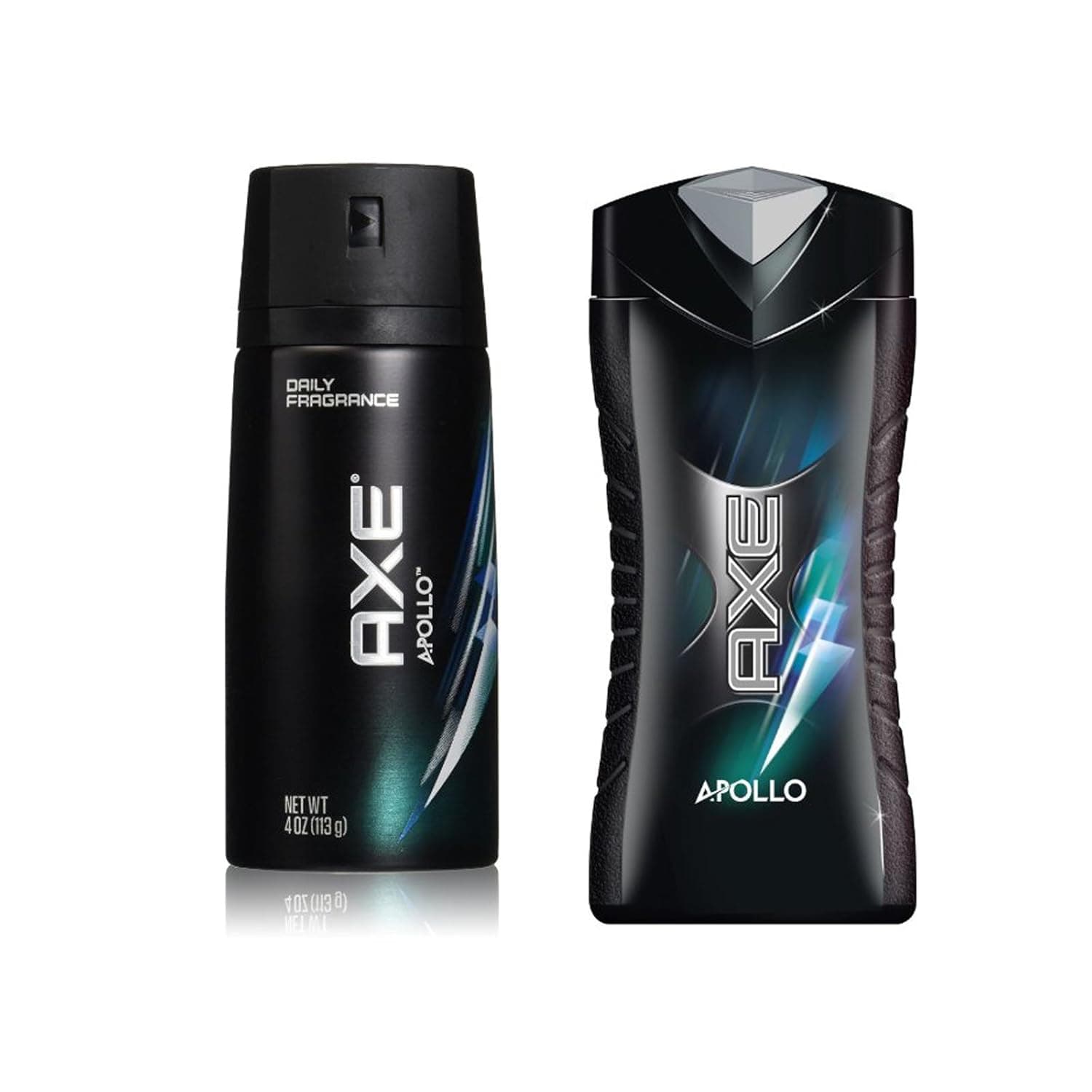 AXE Body Spray Deodorant Apollo 113 g / 4 Oz with Axe Shower Gel APOLLO 250ML 1 Count
