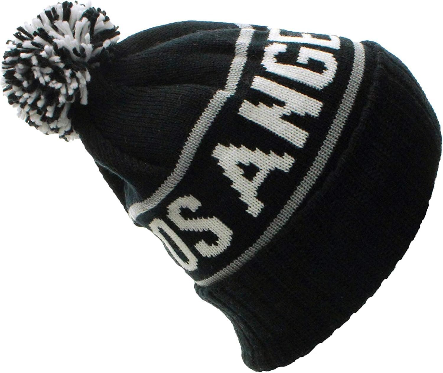 American Cities USA Favorite City Cuff Cable Knit Winter Pom Pom Beanie Hat Cap