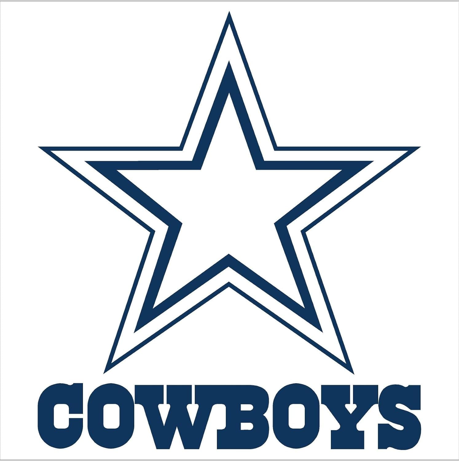 Old Glory Dallas Cowboys - Logo Sricker Decal (8", Dark Blue)