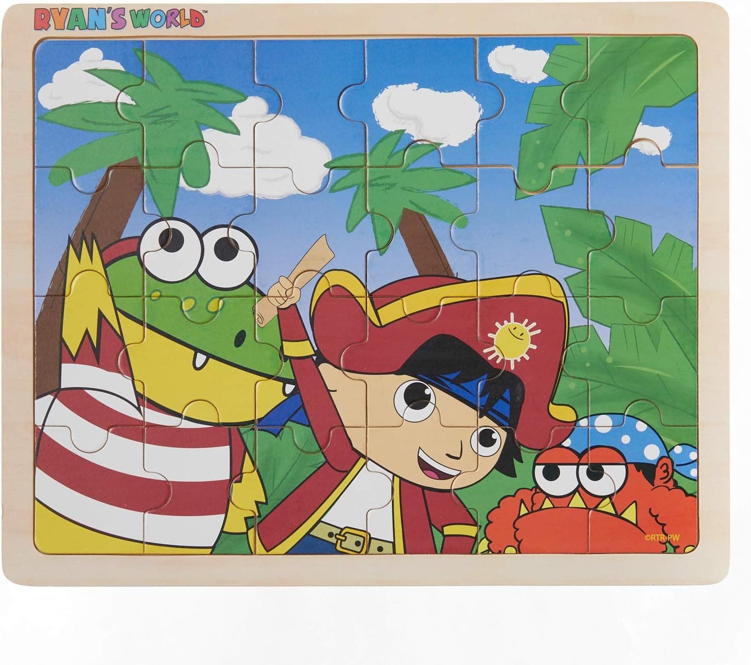 Ryan's World - Pirate Adventure - 24 Piece Wooden Jigsaw Puzzle