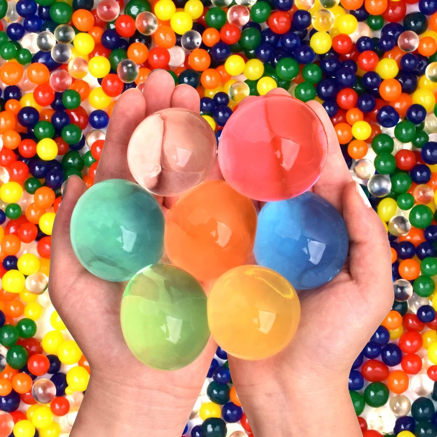 800PCS Jumbo Water Beads Large Water Gel Bead Non Toxic for Kids Giant Colorful Beads for Vase Fillers, Wedding Home Decoration