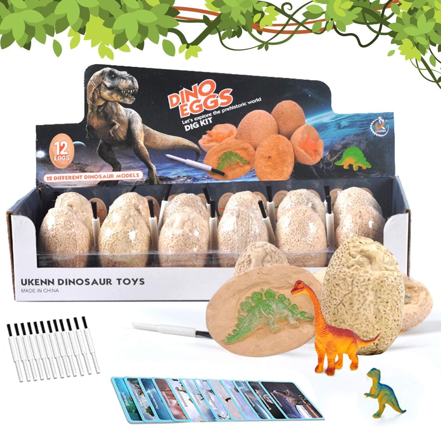 Dinosaur Toys, Dinosaur Eggs for Kids Dino Eggs Dig it up for 6 7 8 9 Years Old Kids Easter Egg Toys Gifts for Boys Girls Archaeology Science Toys for Age 6-12 Dinosaur Eggs Excavation Surprise Gifts