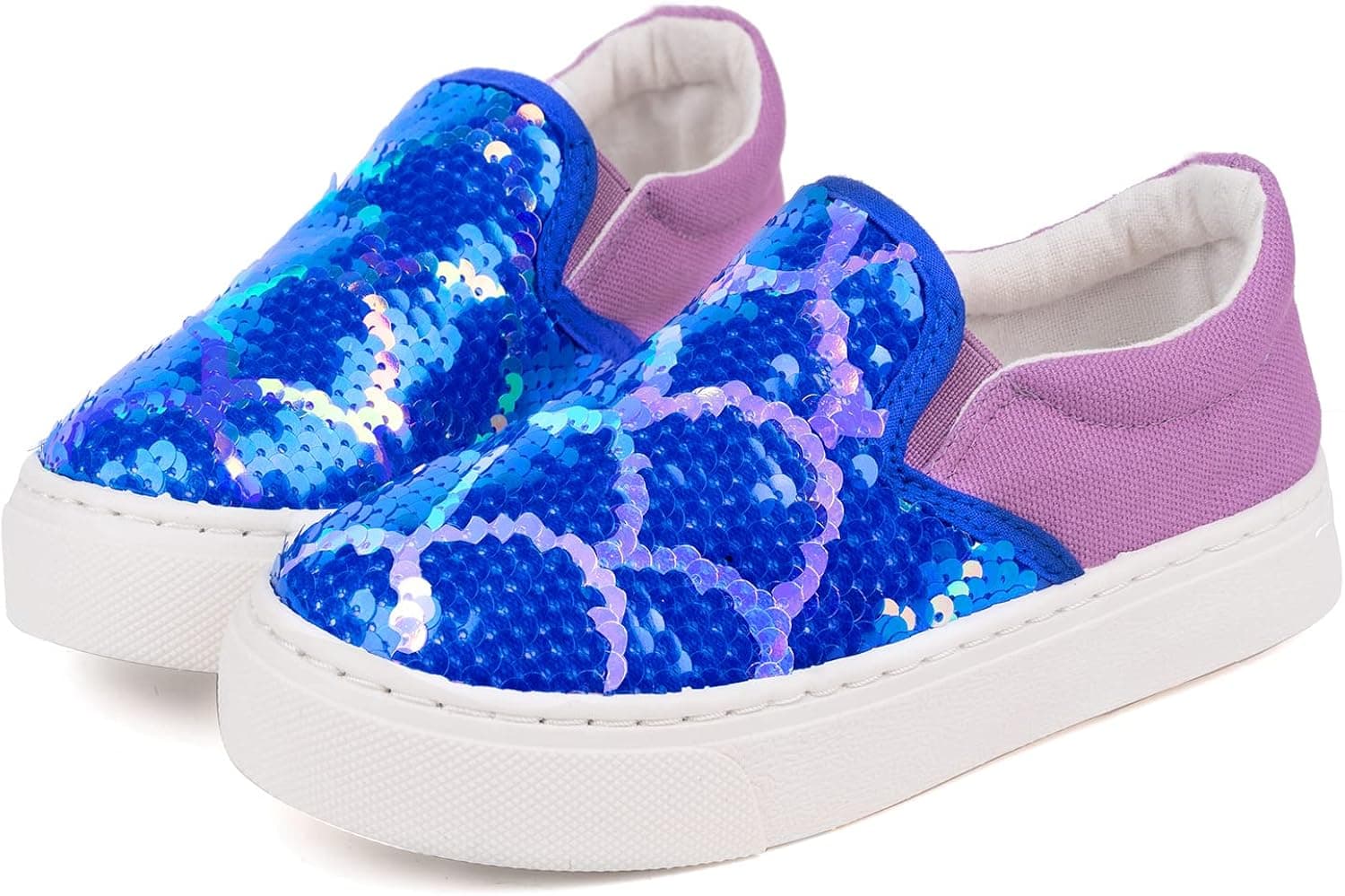 Toandon Toddler Girls Sparkle Glitter Flats Sneakers Age 3-10