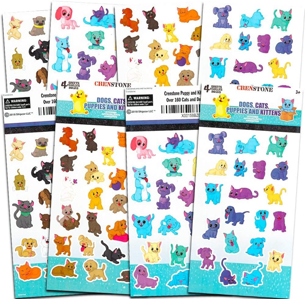 Crenstone Puppy and Kitten Stickers ~ Over 160 Puppies and Kittens Stickers