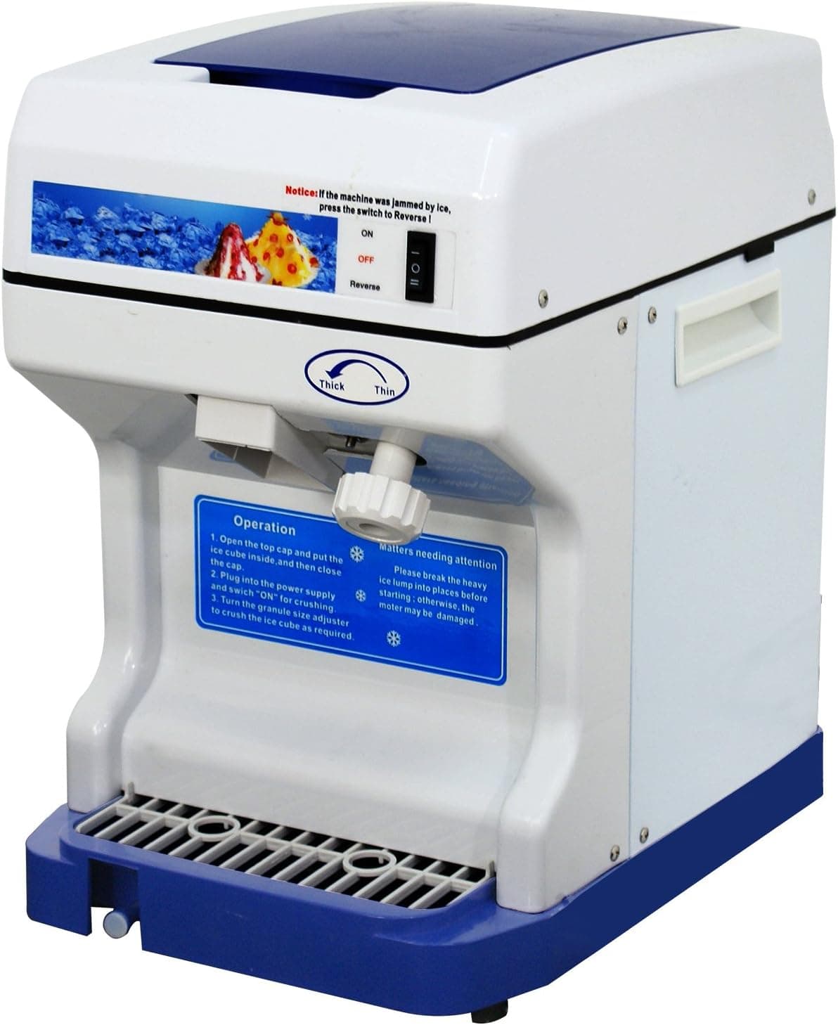 Super Deal NEW Commercial Ice Shaver Snow Cone Maker Ice Shaving Machine Tabletop Shaved Ice Crusher, 265lbs 250W Perfect For Parties Events