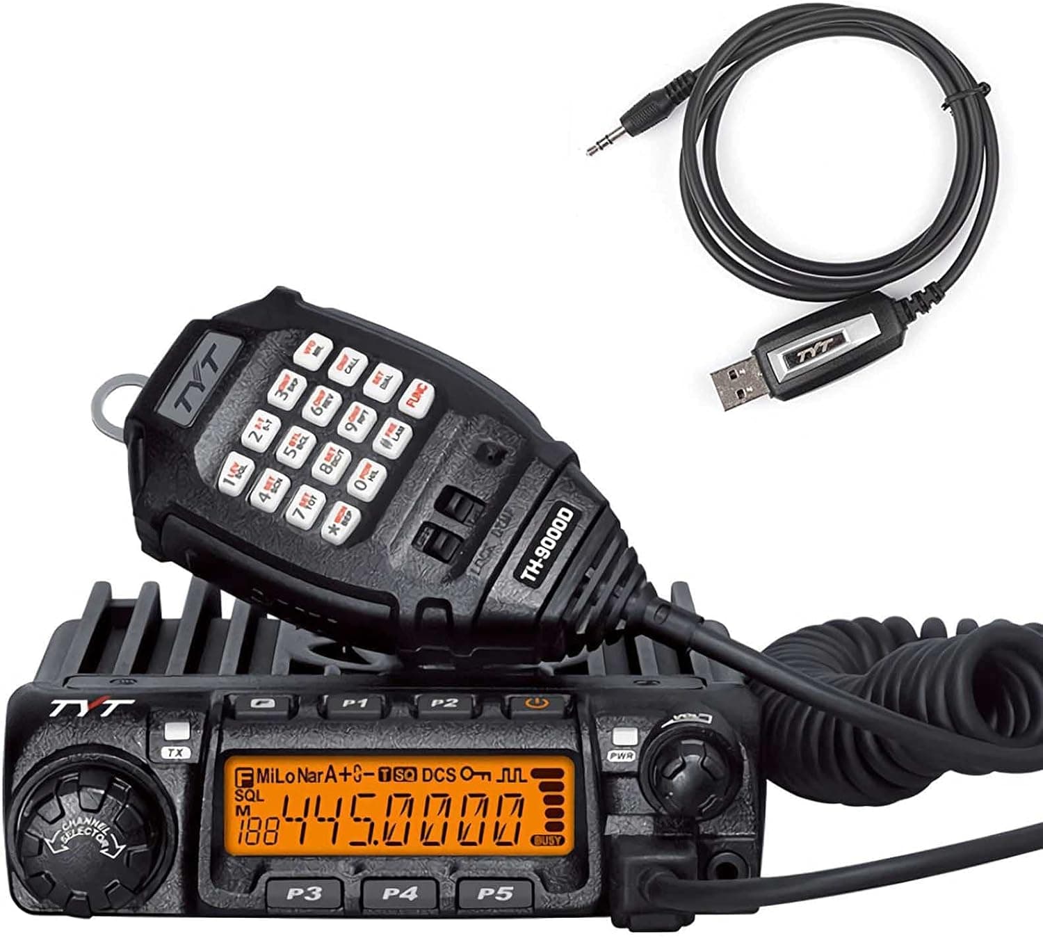 TYT TH-9000D 70CM Amateur Base Transceiver, 45 Watts UHF Radio 420-450MHz 200 Channels with Free Cable