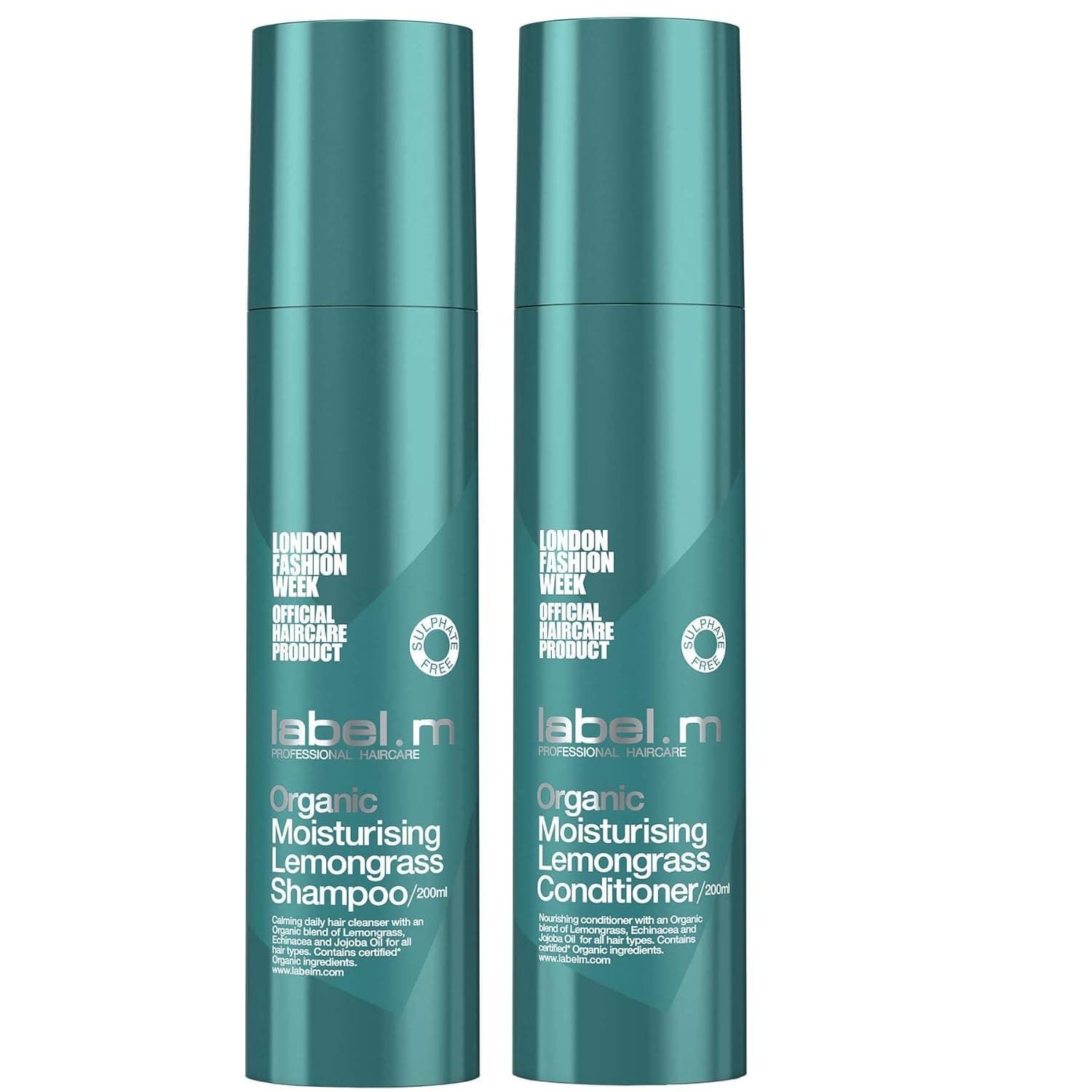 Label.m Organic Moisturizing Lemongrass Shampoo & Conditioner DUO, 200 ML