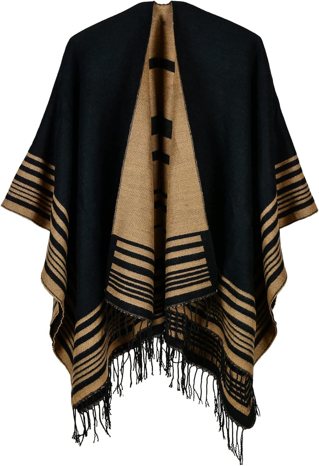 Women's Blanket Shawls Wraps Winter Open Front Poncho Cape Oversized Cardigan Sweater