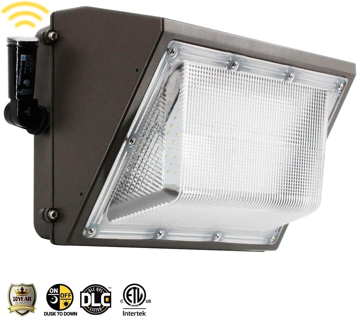 100W Led Wall Pack Light, Dusk to Dawn Photocell for 120-277V, Outdoor Lighting, 5000K, 11000Lumen, Ip65 Waterproof Security Area Lighting, 5 Years Warranty