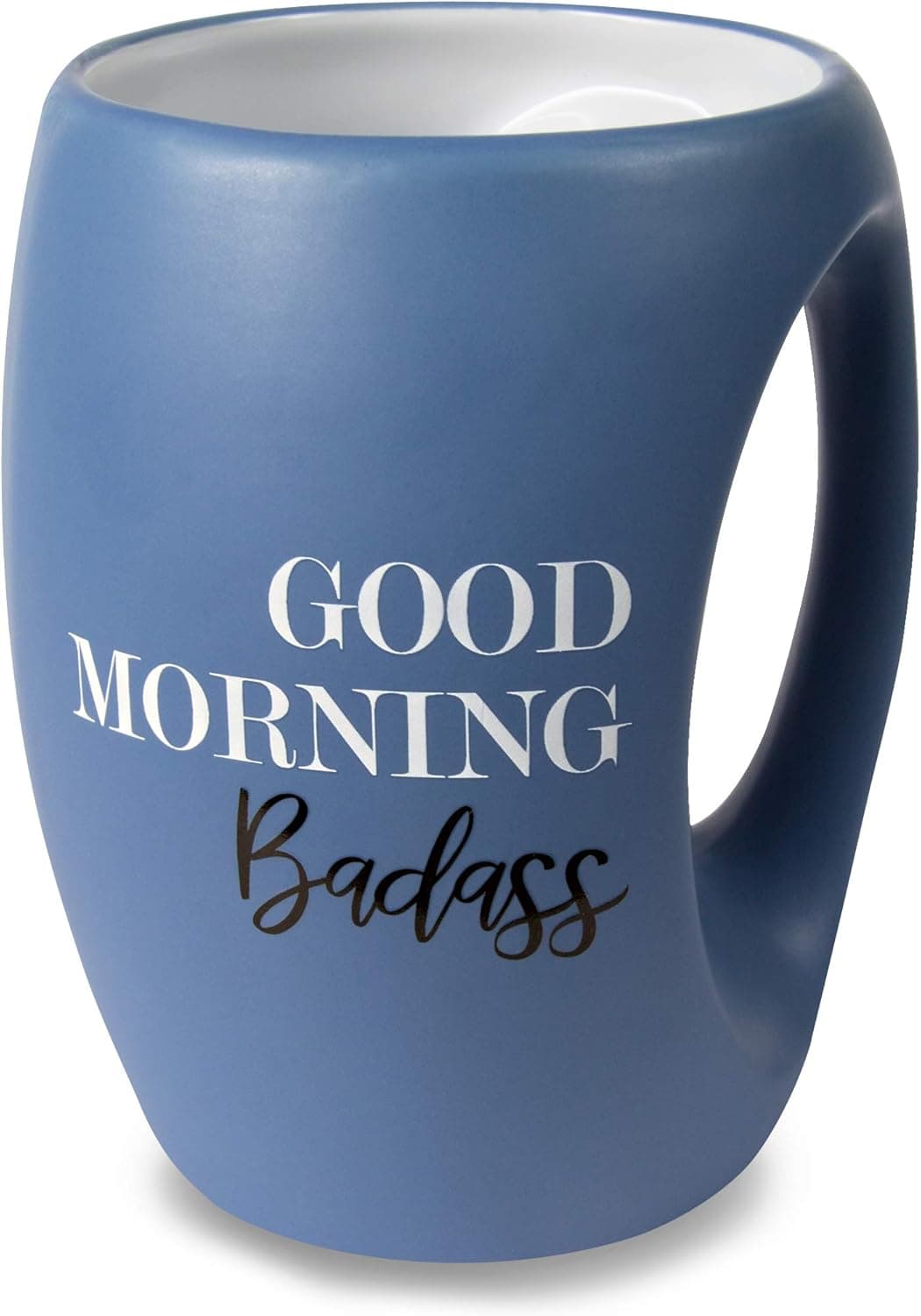 Pavilion Gift Company Good Morning Badass 16oz. Mug, 1 Count (Pack of 1), Blue