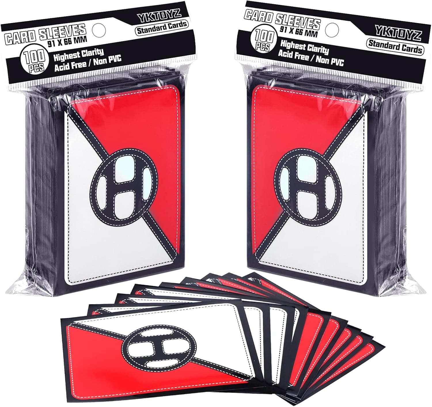 YKToyz 200 Card Sleeves Toploaders Fit for Baseball Card, Trading Card Sleeves Penny Soft Sleeves Protectors Compatible with Trading Cards, Baseball Cards, MTG Cards, Sports Cards, Yugioh Cards