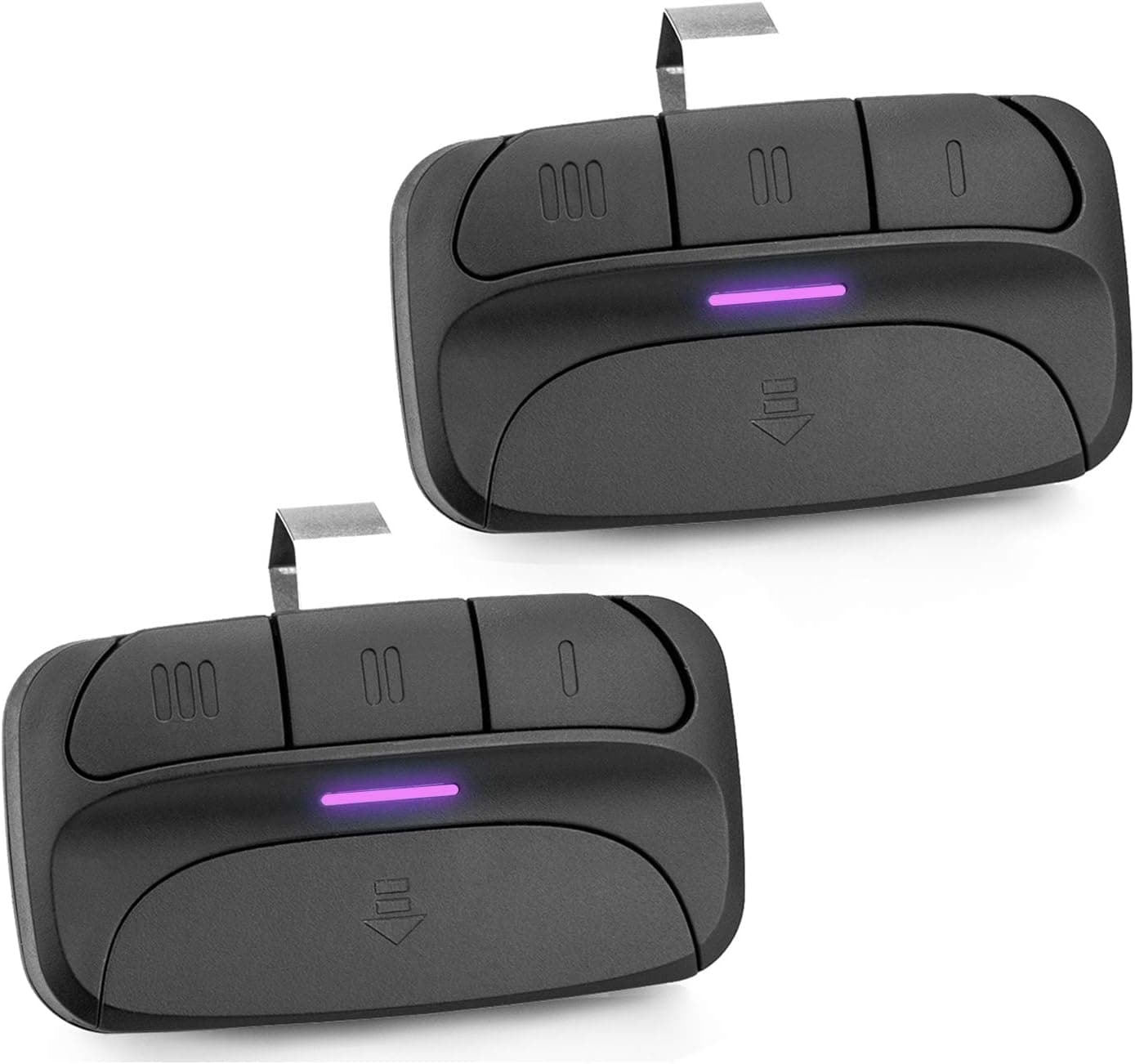 Refoss Garage Door Opener Remote, Purple Learn Button Compatible with Chamberlain Craftsman Liftmaster 371LM, 373LM Security+ 315MHz - 2 Pack