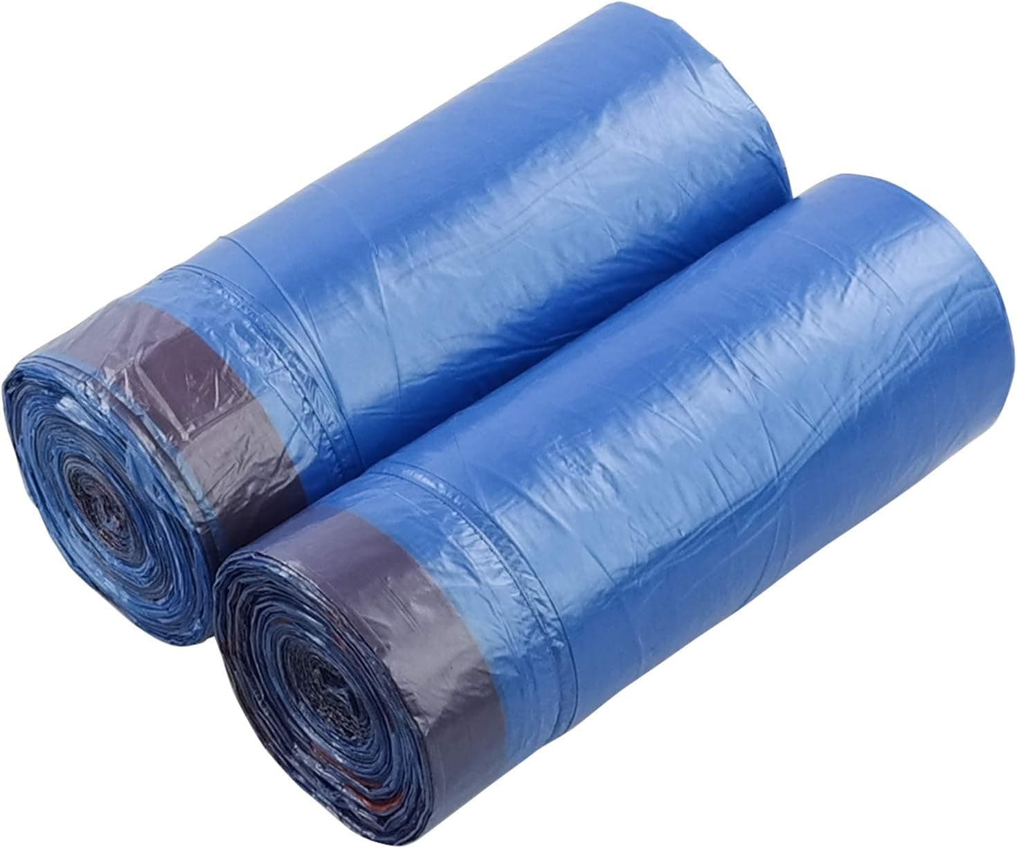 Nesmilers 2.6 Gallon Small Drawstring Trash Bags, Blue Trash Can Liner, 2 Rolls/100 Bags