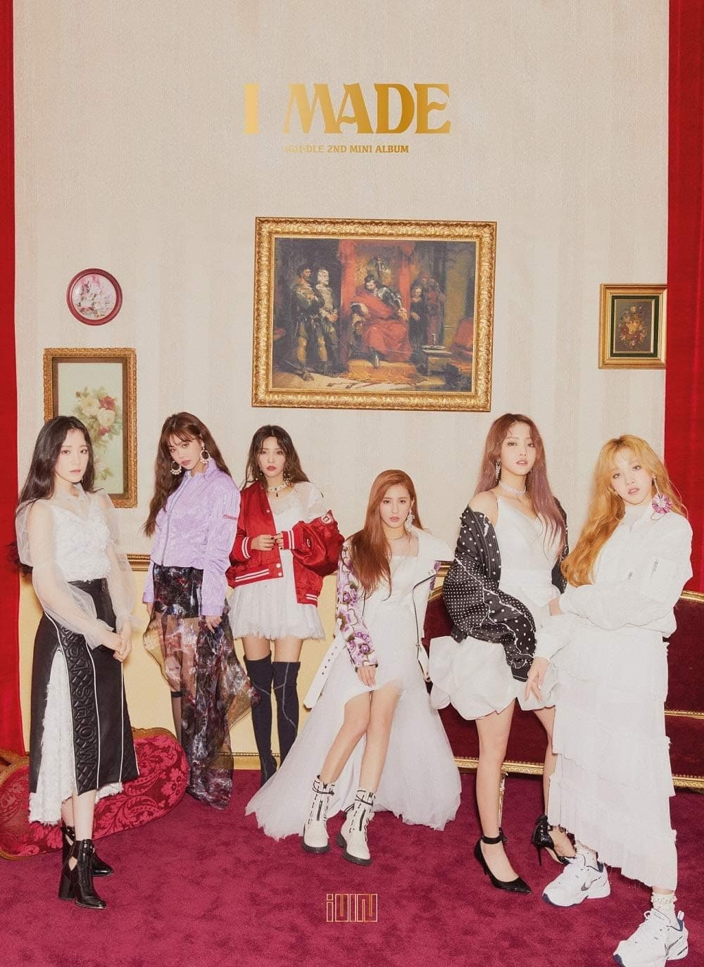 Cube (G) I-DLE - I Made (2nd Mini Album) 1CD+112p Booklet+1Photocard+1Sticker+1Logo Sticker+Folded Poster+Extra Photocards Set