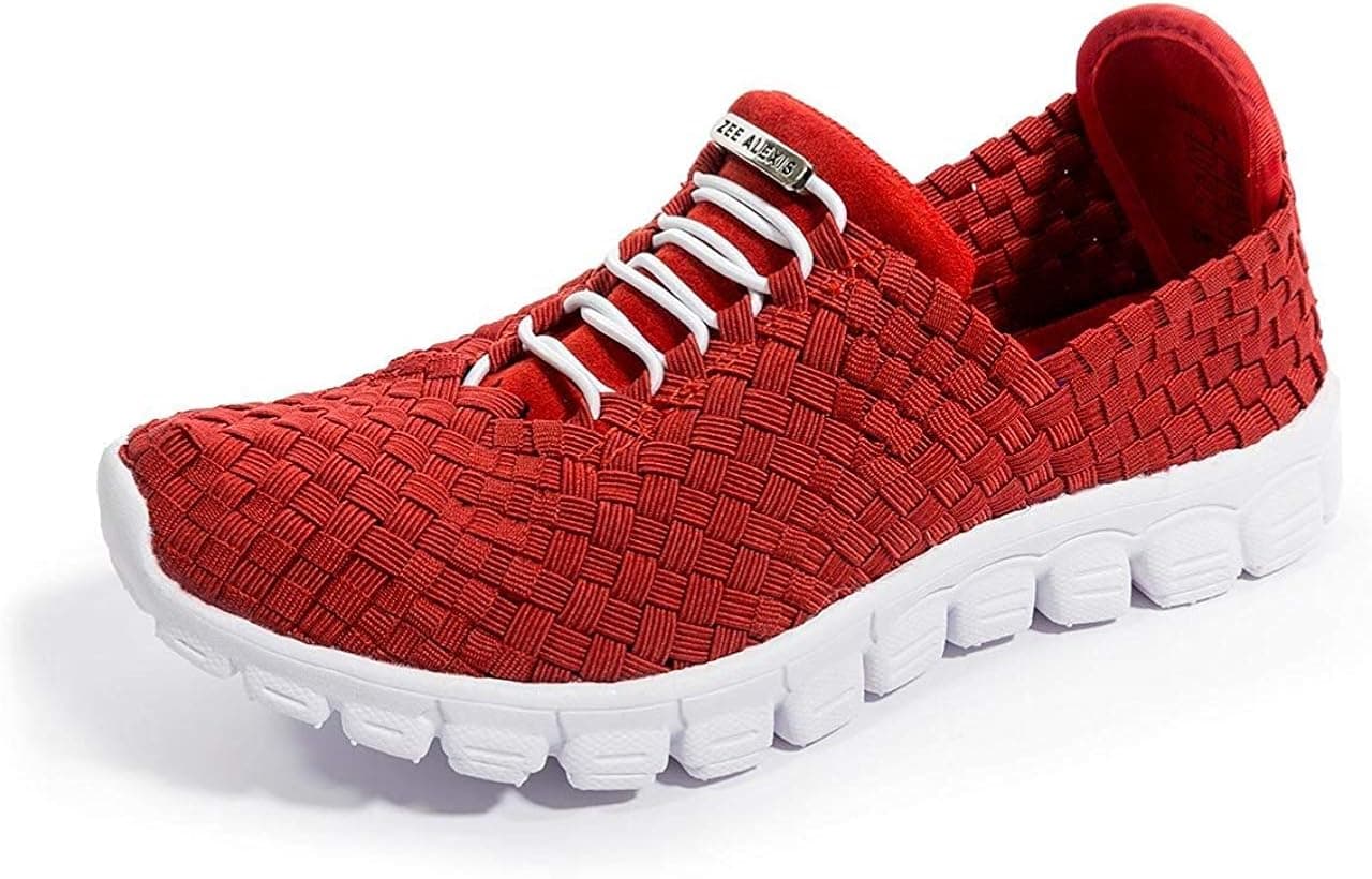 Zee Alexis Women's Danielle Woven Athletic Shoe Red 39 US 8-8.5 M