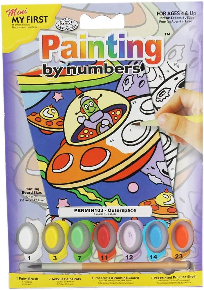 Royal & Langnickel Junior Mini Paint By Number Kit: 5x7 Outer Space/My First