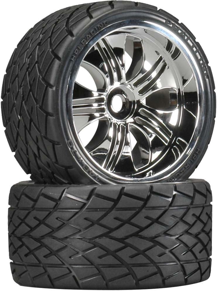HPI Racing 4731 Mounted Phaltline Tire/Tremor Chrm wheel (2)