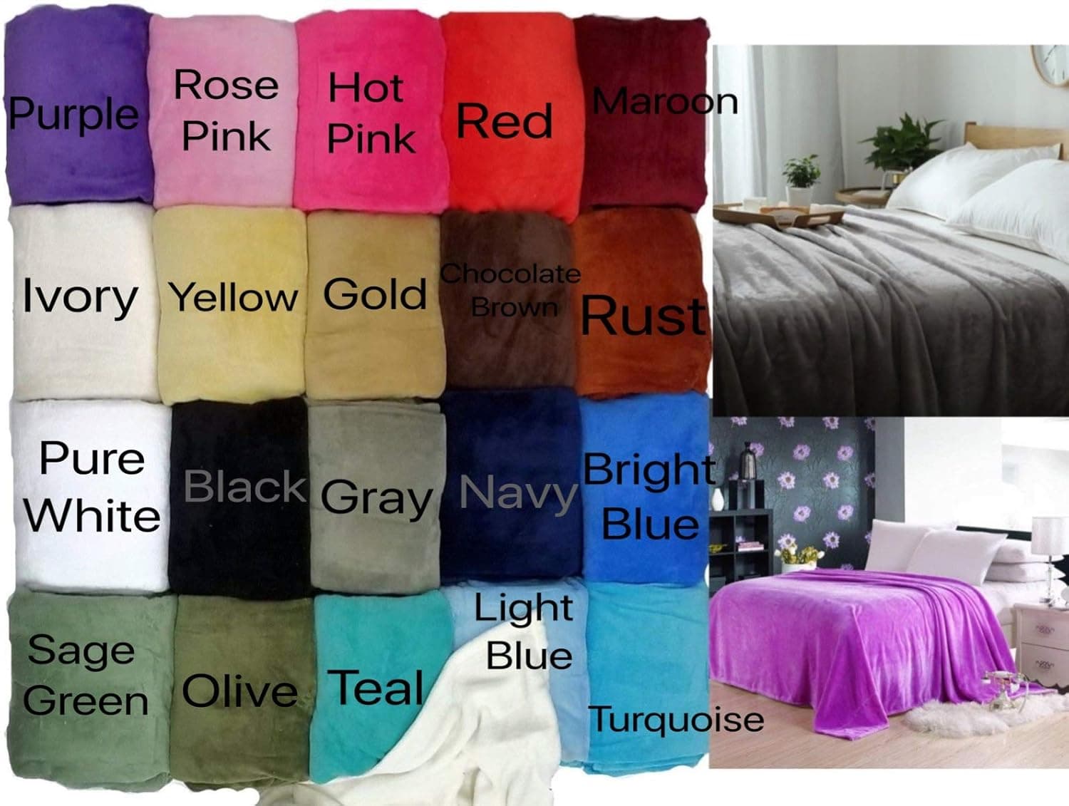 Empire Home Essentials - Super Soft Warm Blanket (Bright Red, Full Size)