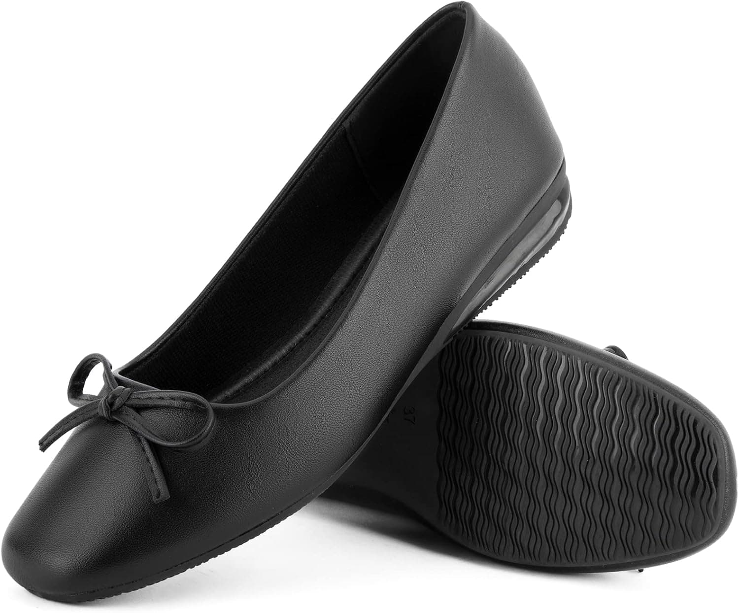 Greatonu Women's Flats Shoes Comfortable Memory Foam Dress Shoes Slip On Ballet Flats Low Wedge Work Shoes