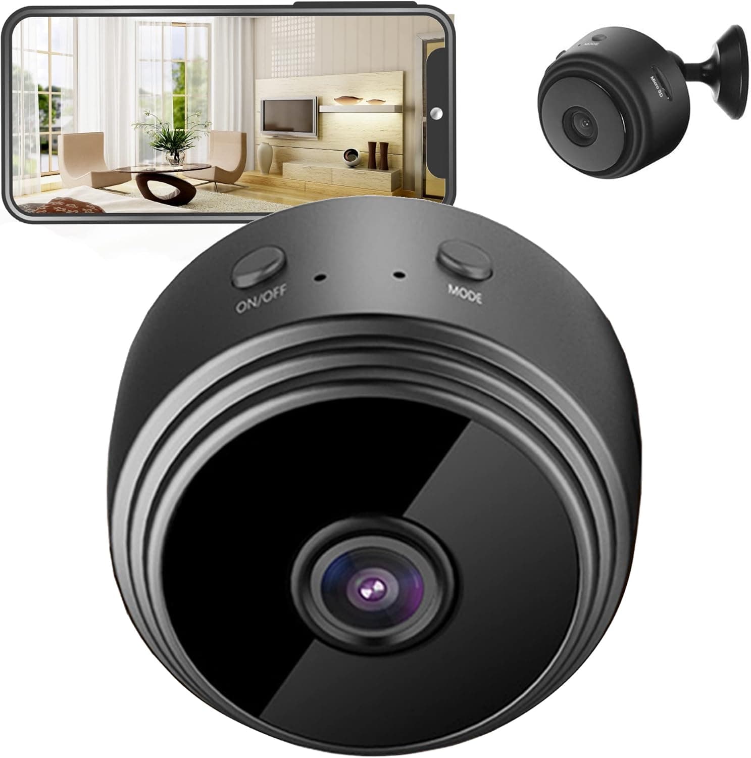 Wireless WiFi Camera Indoor Cameras, Home Security Surveillance Camera, with Night Vision, Motion Detection, Baby Monitor, pet Camera, Mobile APP Surveillance (HF)
