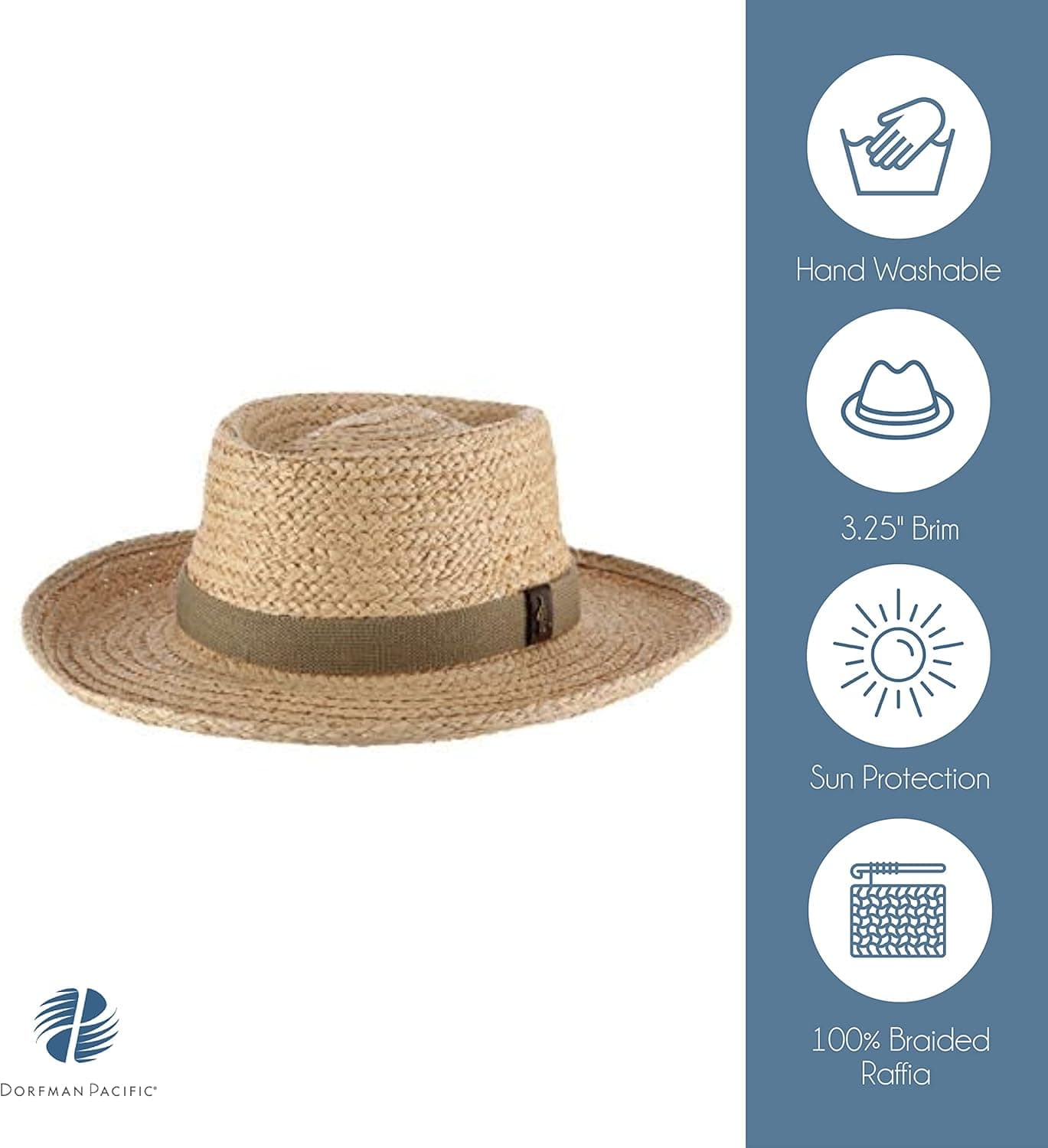 Scala Men's Raffia Gambler Hat