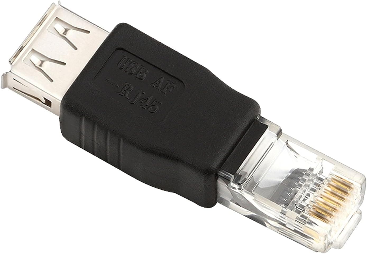 Insten 2 Pcs USB Type A to RJ45 Male Ethernet Adapter Converter Connector, Black