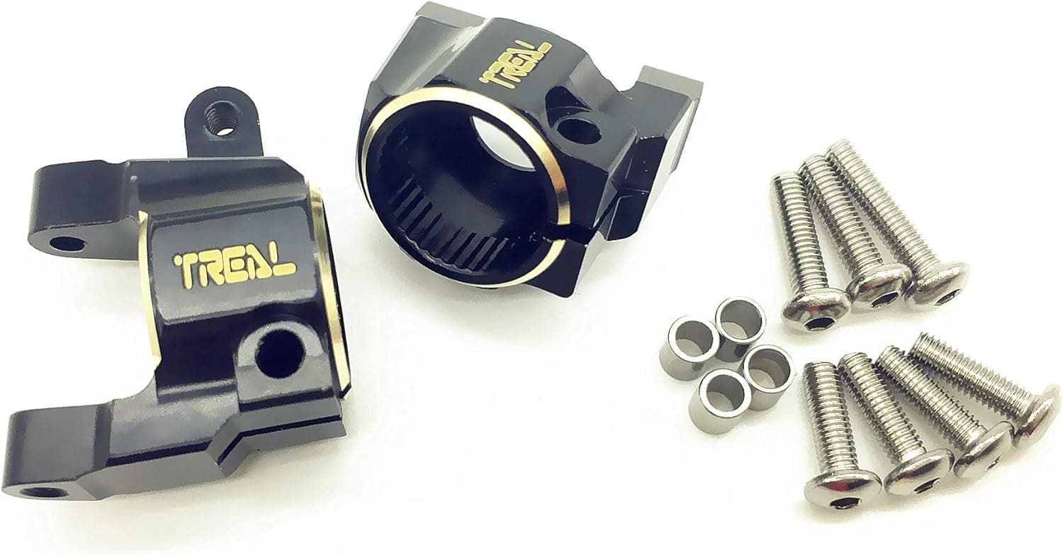 Treal Brass C Hubs for Axail SCX10 II (Black)