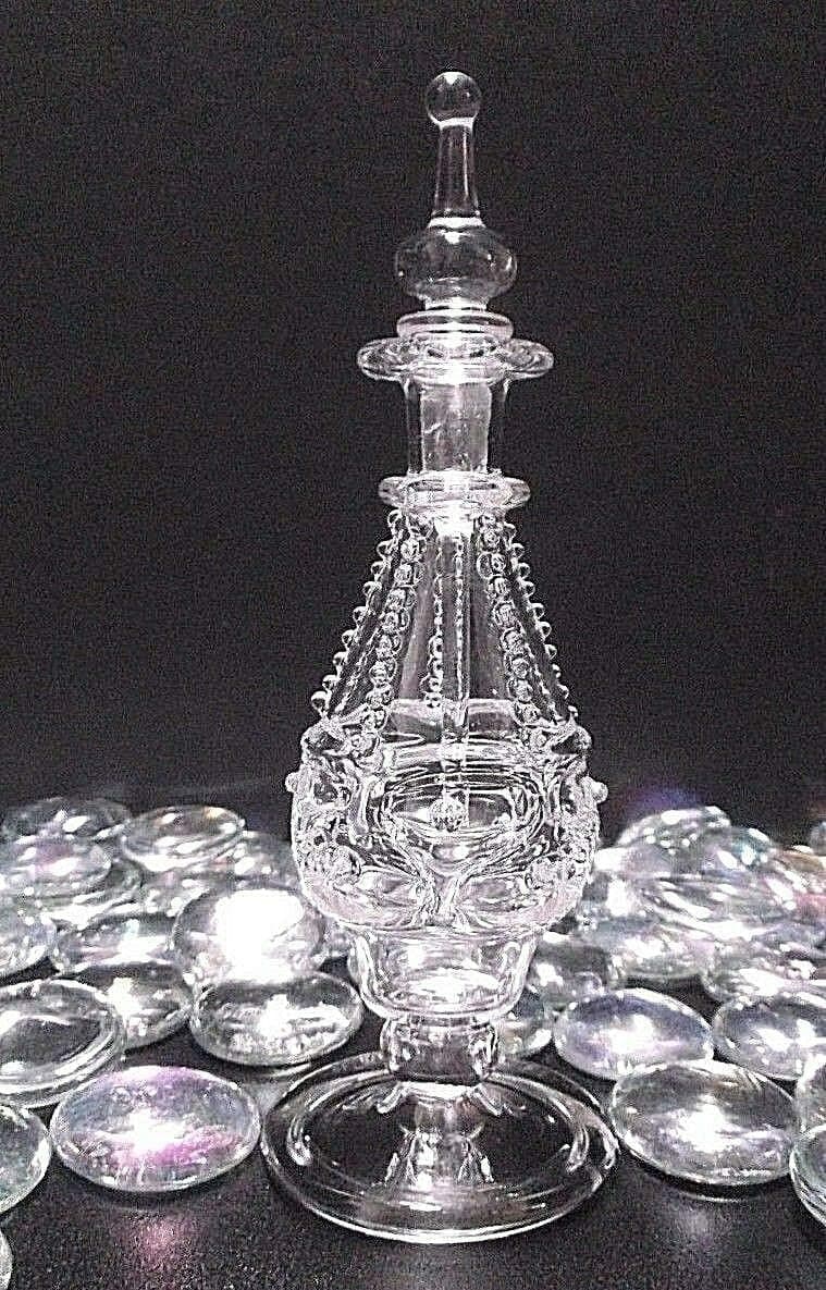 Decorative Glass Perfume Bottle Hand Blown and Beautifully Designed Beaded Drops