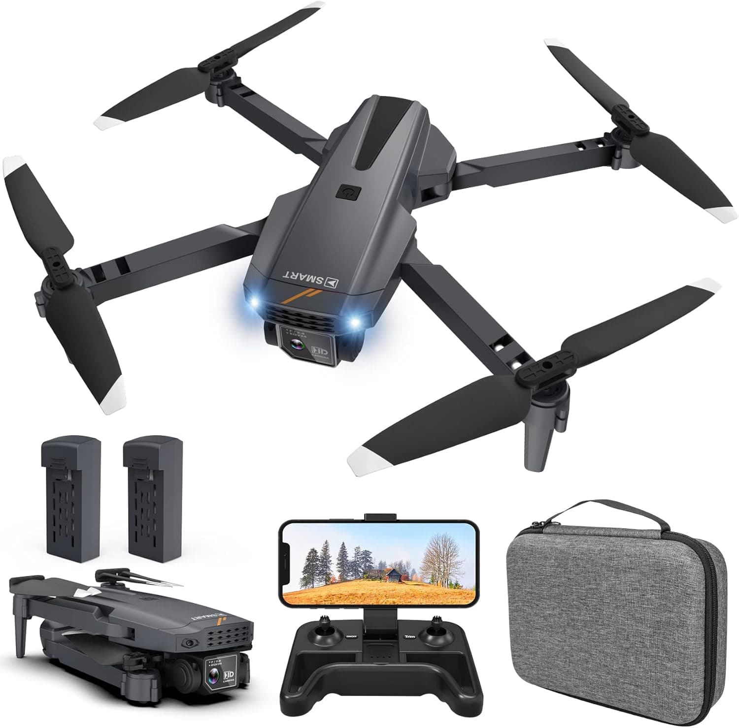 TERCASO Drone with Camera for Adults, WiFi 1080P HD Camera FPV Live Video, RC Quadcopter Multirotors, Altitude Hold, Headless Mode, One Key Take Off/Landing Drone for Kids Toys Gifts or Beginners