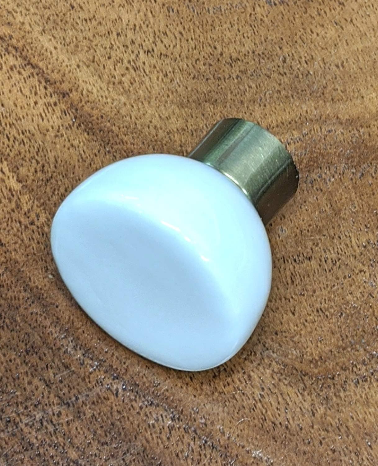 Brainerd P37423W-CZI-CP Ceramic Champagne Bronze and Ivory Round Cabinet Knob, 1-5/16 inch