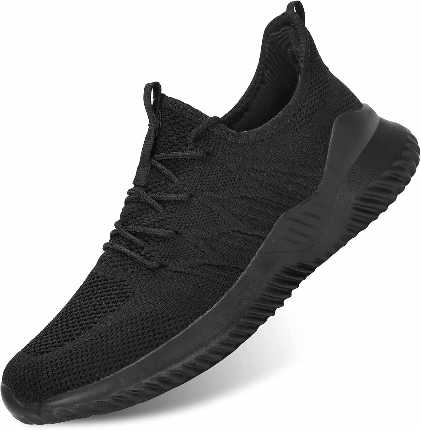 Mens Running Shoes Slip-on Walking Sneakers Lightweight Breathable Casual Soft Sole Trainers