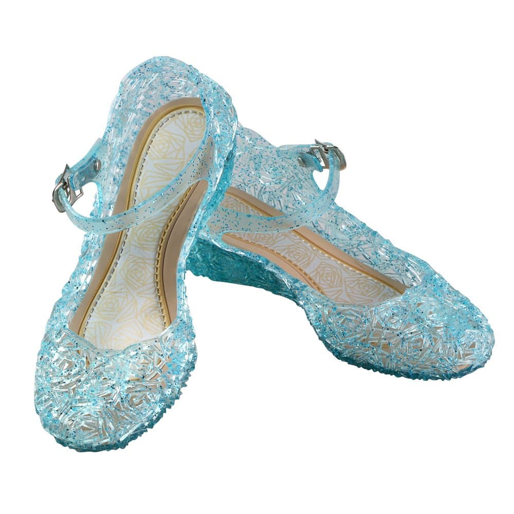 URAQT Girl Child Fancy Shoes Princess Queen Elsa Blue Cute