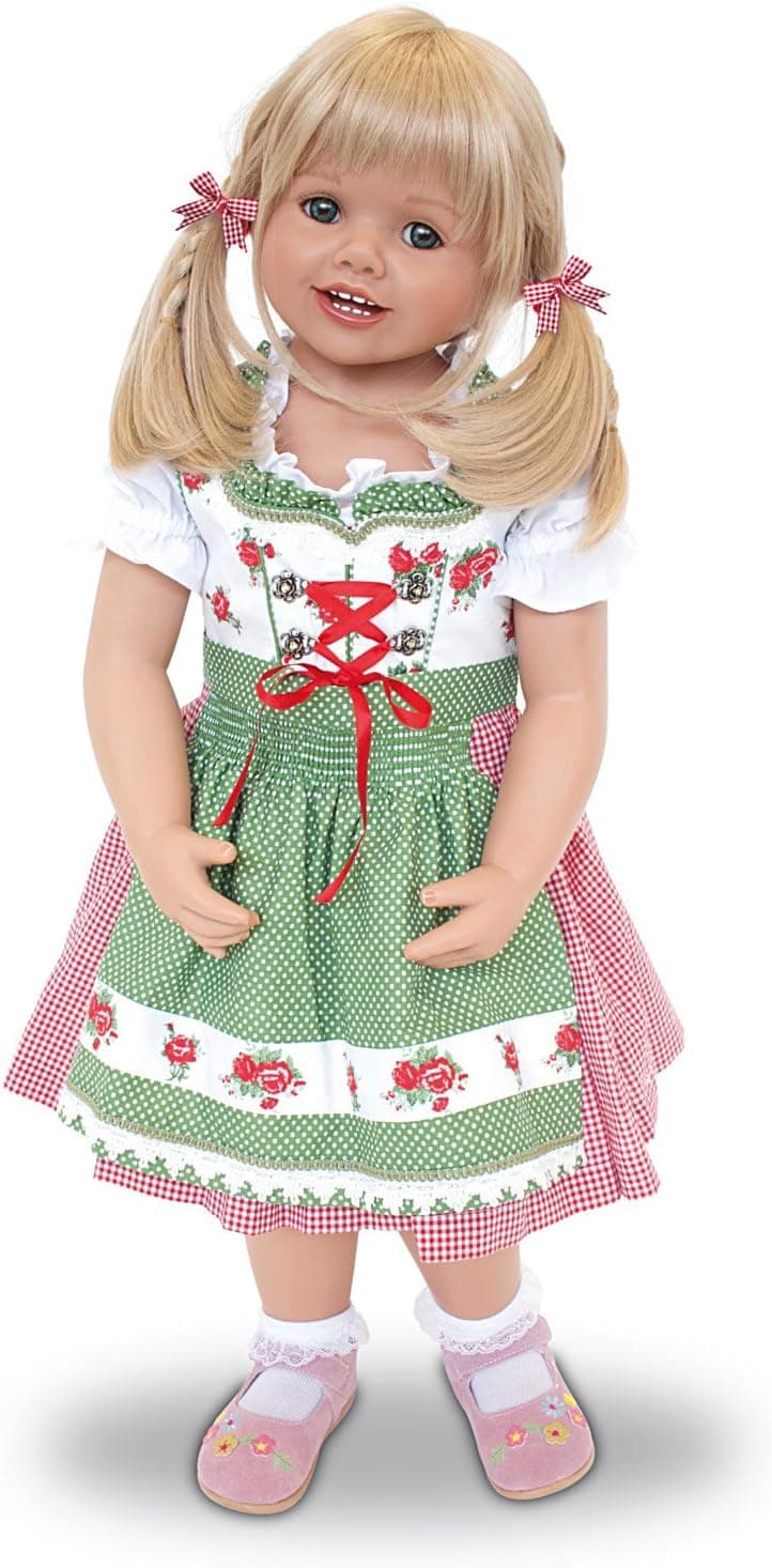 The Ashton-Drake Galleries Louisa Lifelike Child Doll Wearing an Authentic Bavarian Costume