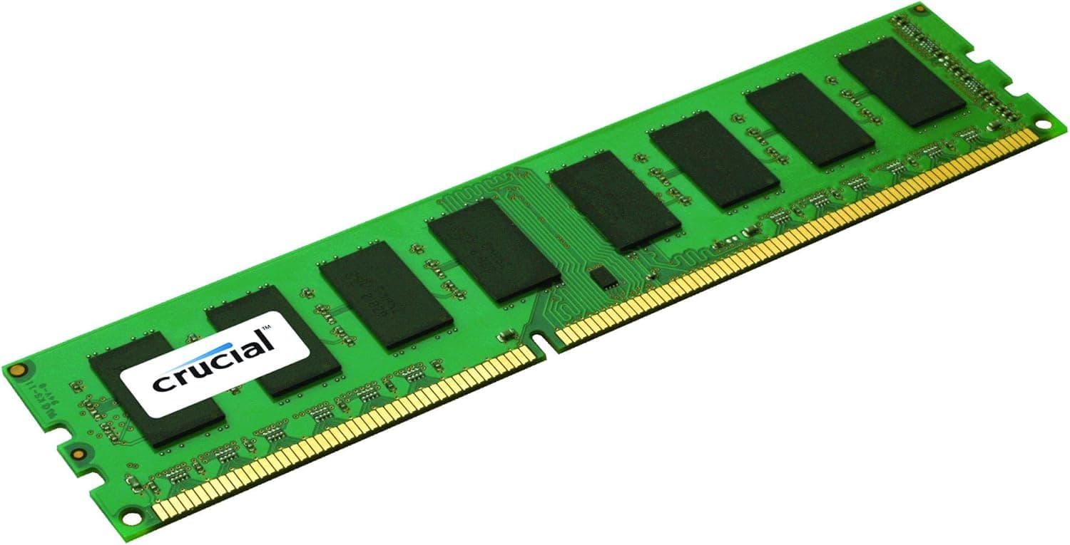 Crucial 4GB Single DDR3 1333 MT/s (PC3-10600) CL9 Unbuffered UDIMM 240-Pin Desktop Memory Module CT51264BA1339