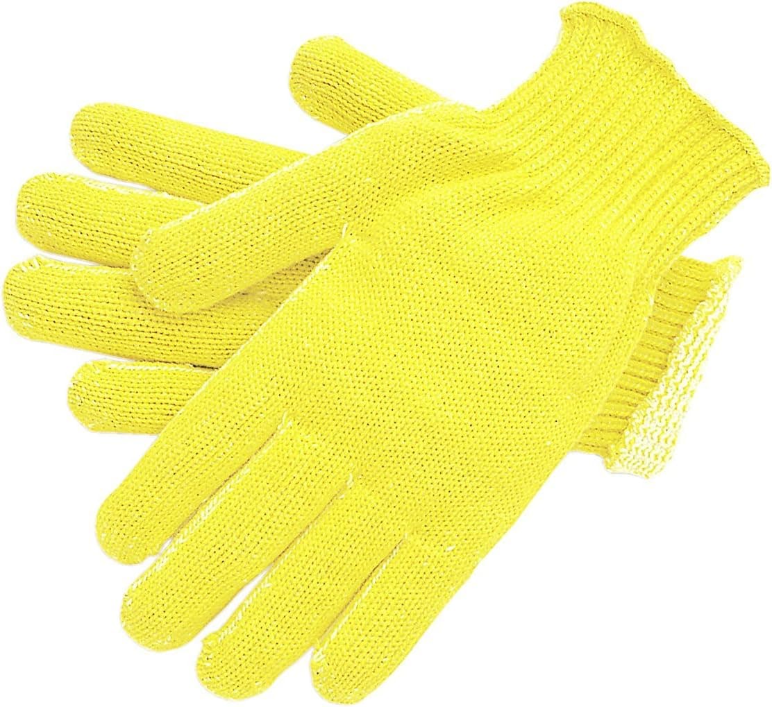 MCR Safety 9362XL Kevlar Cotton Regular Weight 7 Gauge Plaited Gloves, Yellow, X-Large, 1-Pair