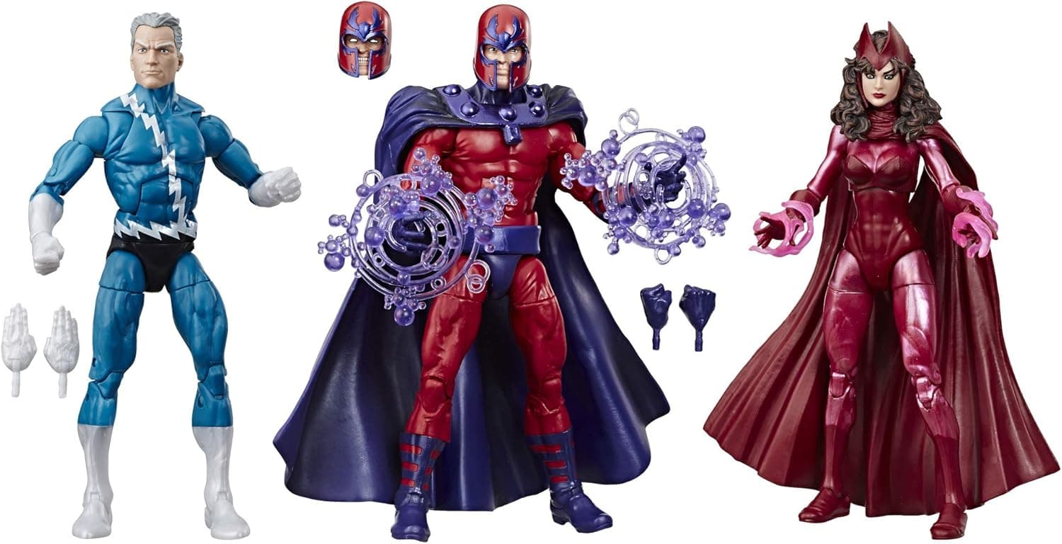 Marvel Legends Series 6" Family Matters 3 Pack with Magneto, Quicksilver, & Scarlet Witch Action Figures (Amazon Exclusive)