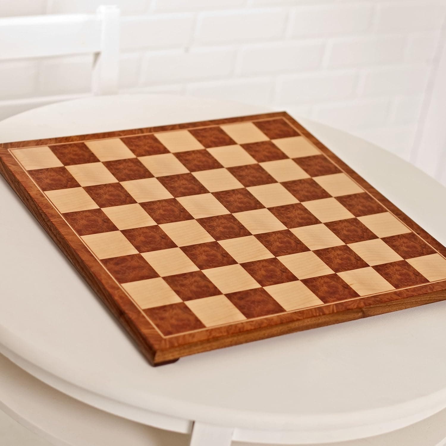 15" Recreational Classic Chess Board Strategy Game, Brown/Tan