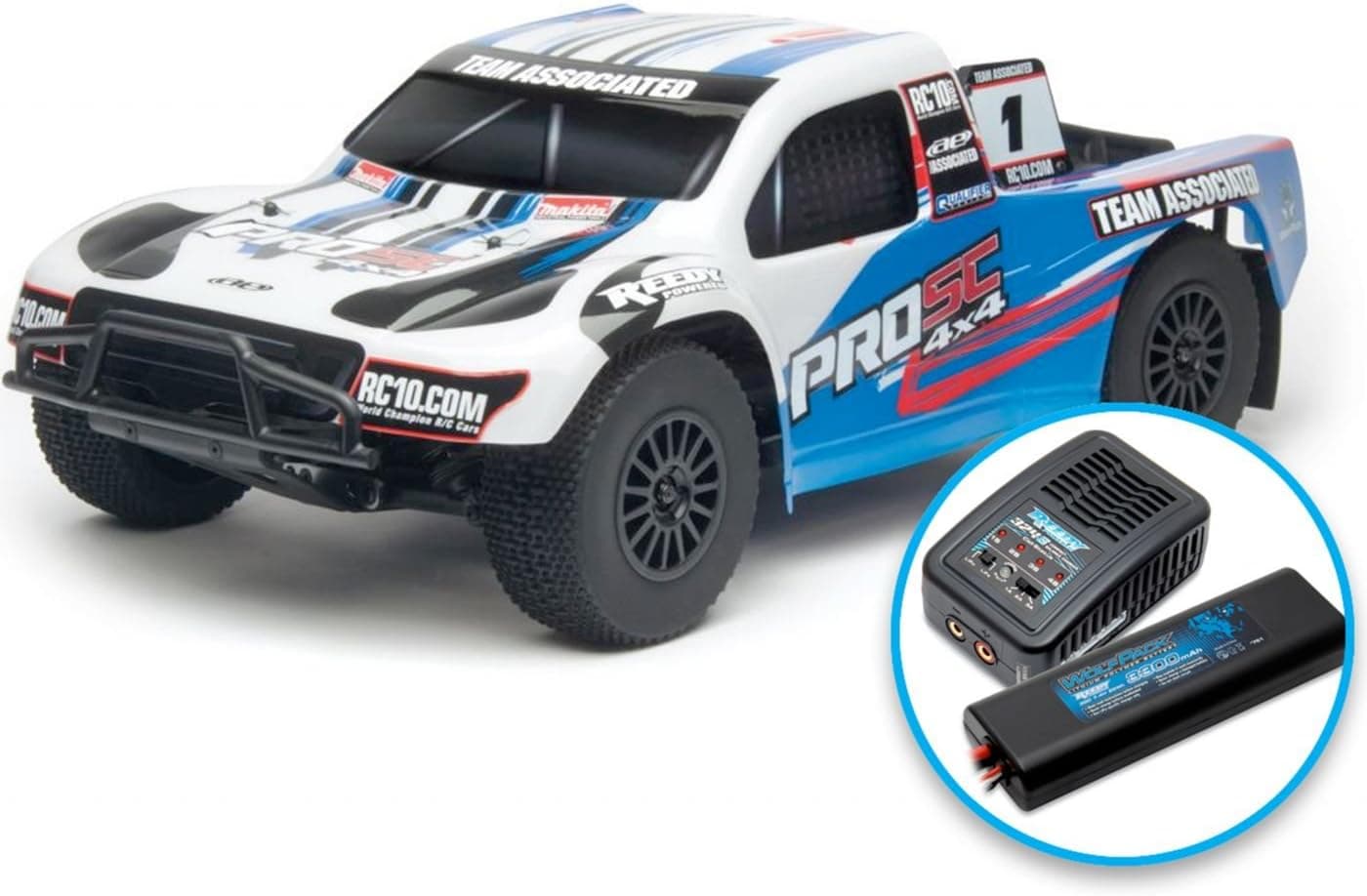 Team Associated ProSC 4x4 LiPo Combo Color May Vary