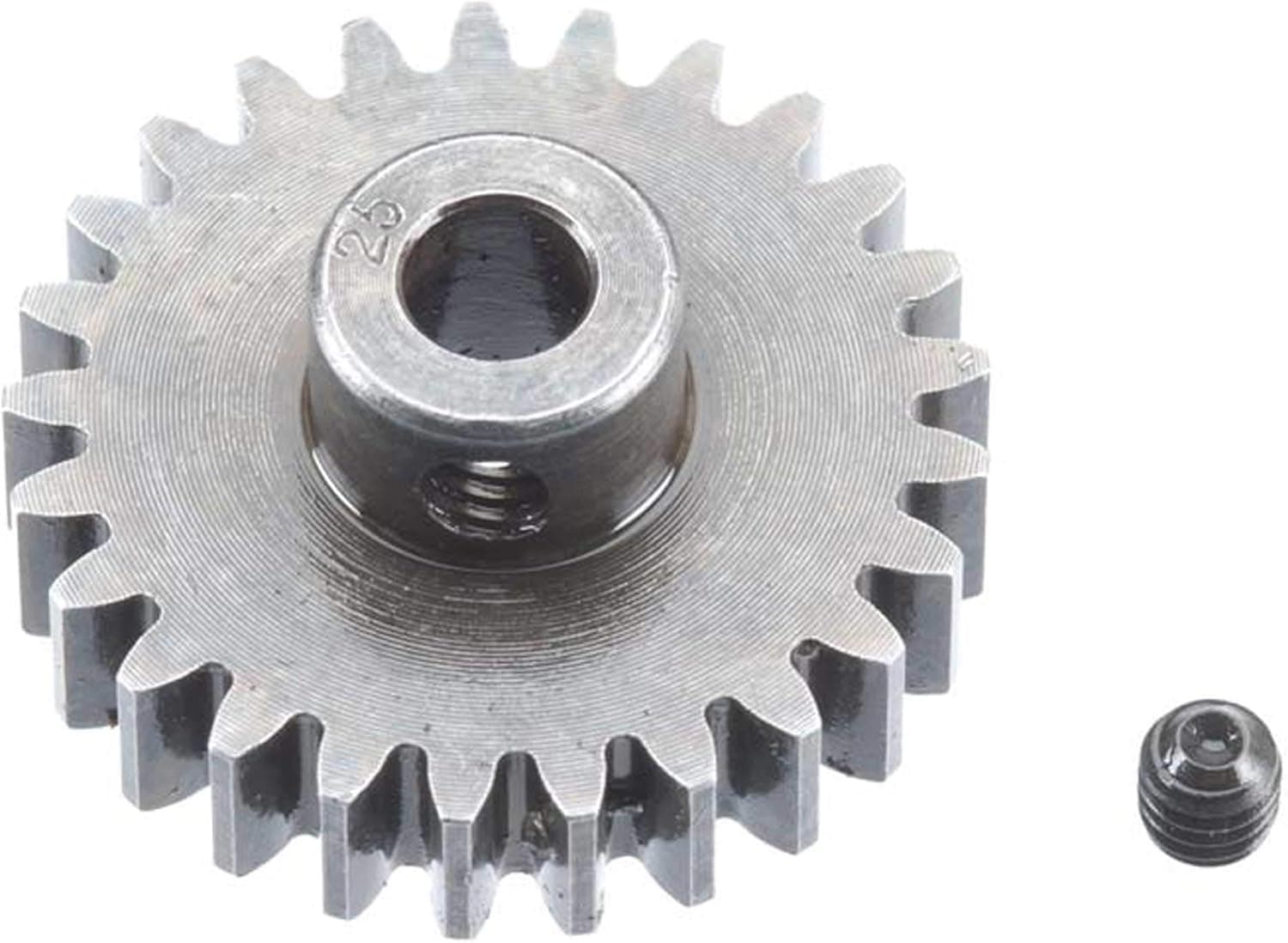 Robinson Racing Products Robinson Racing 1225 Extra Hard High Carbon Steel Motor Pinion Gear, 5Mm Bore, 1.0 Mod Pitch, 25 Tooth, Brown/A