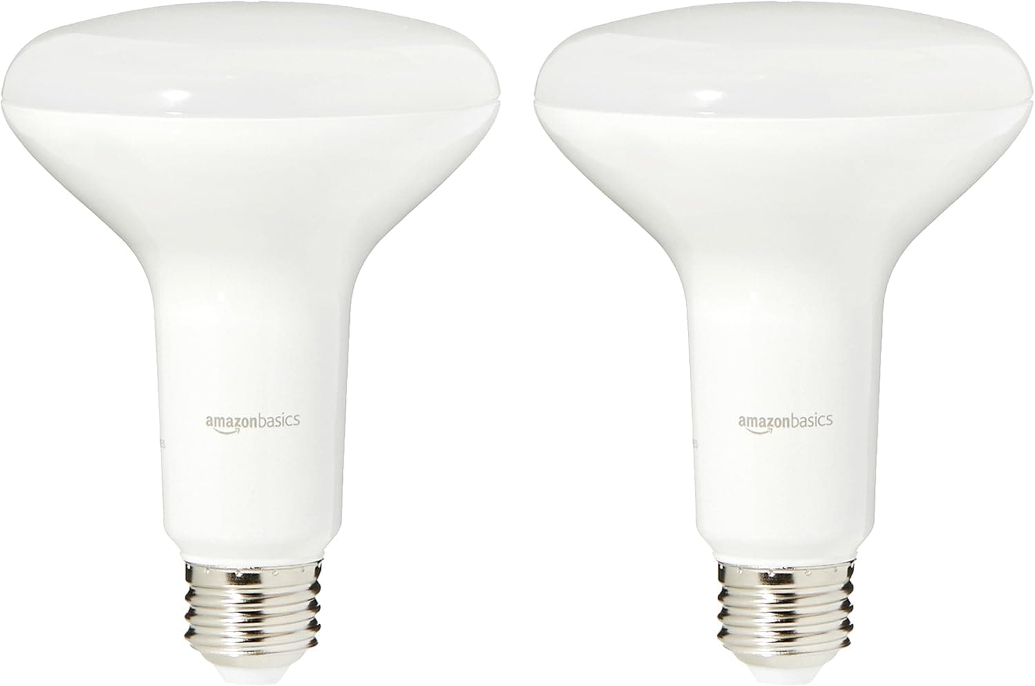 Amazon Basics 65 Watt Equivalent, Daylight, Dimmable, 15,000 Hour Lifetime, BR30 LED Light Bulb | 2-Pack