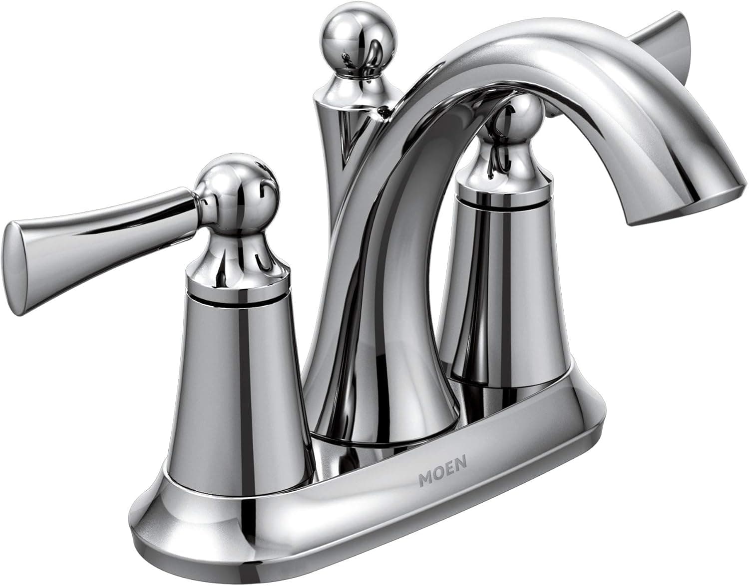 Moen 4505 Chrome Two-Handle Bathroom Faucet, 5.50 x 8.13 x 10.13 inches